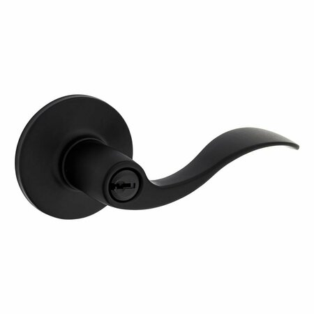 SAFELOCK Layton Lever Entry Lock with RCAL Latch and RCS Strike Matte Black Finish SL5000LY-514